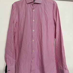 Hugo Boss Pink Striped Dress Shirt